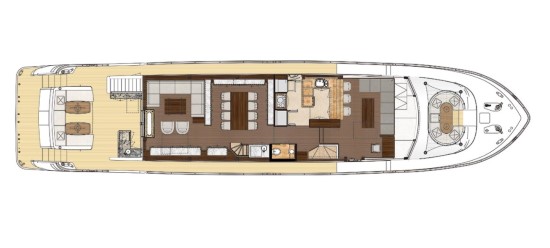Ocean Alexander 100 Skylounge floor plan