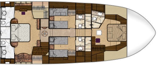 Ocean Alexander 100 Skylounge layout