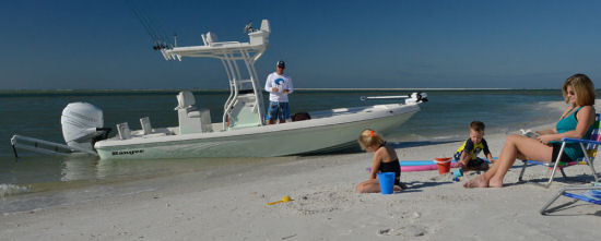 Ranger Boats 2310 Bay Ranger beached