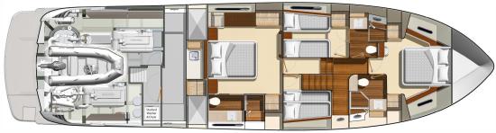 Riviera Belize 66 Sedan layout