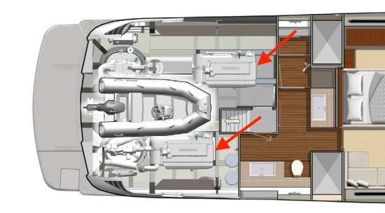 Riviera Belize 66 Sedan main engines