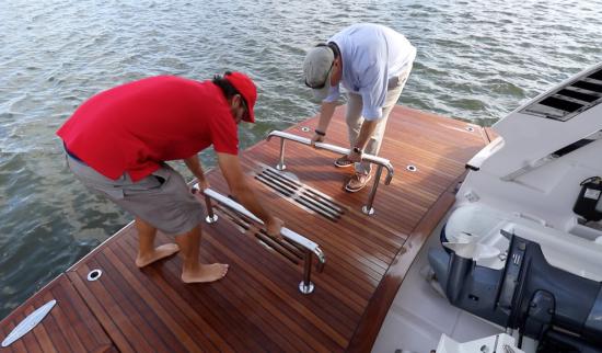 Riviera Belize 66 Sedan rails