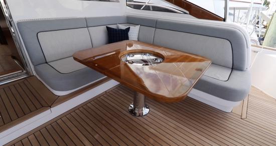 Riviera Belize 66 Sedan teak table