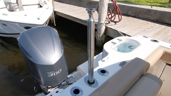 Sailfish 245DC transom rod holders