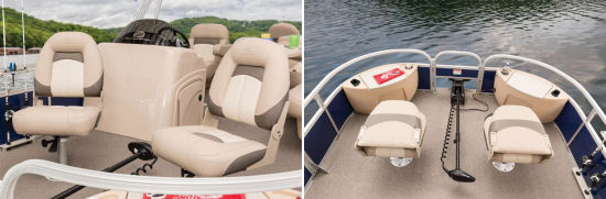 Sun Tracker Fishin Barge 22 XP3 pedestal seats