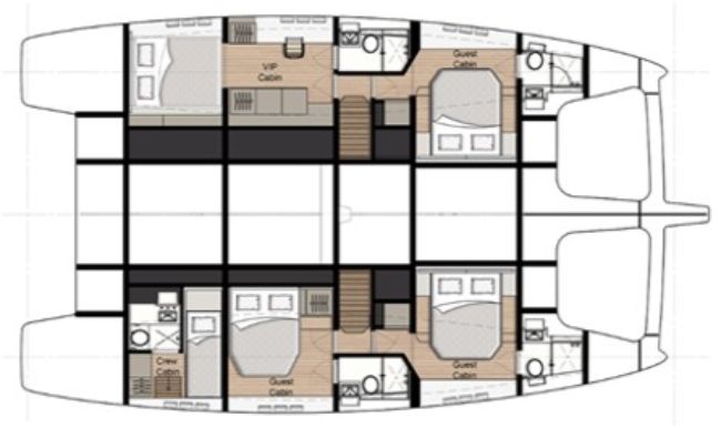 Sunreef 50 Layout